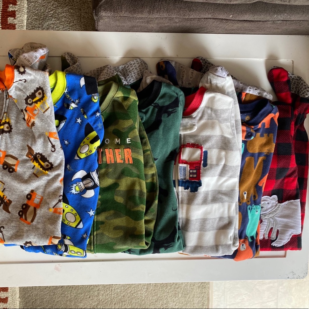Boys Fleece Footie Pajama Lot